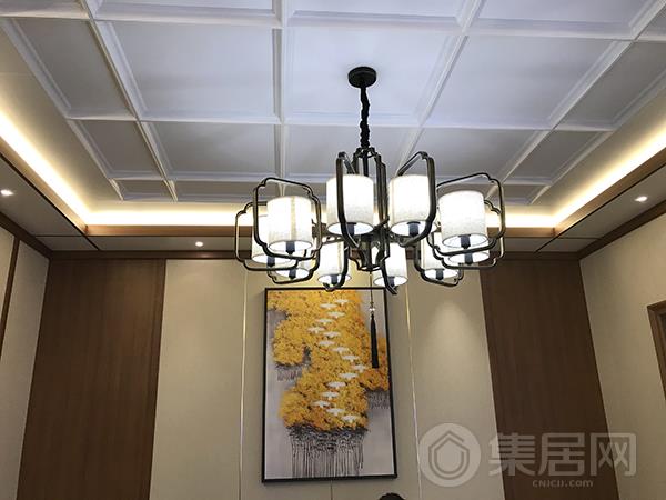 德莱宝简约中式客餐厅顶墙一体新品